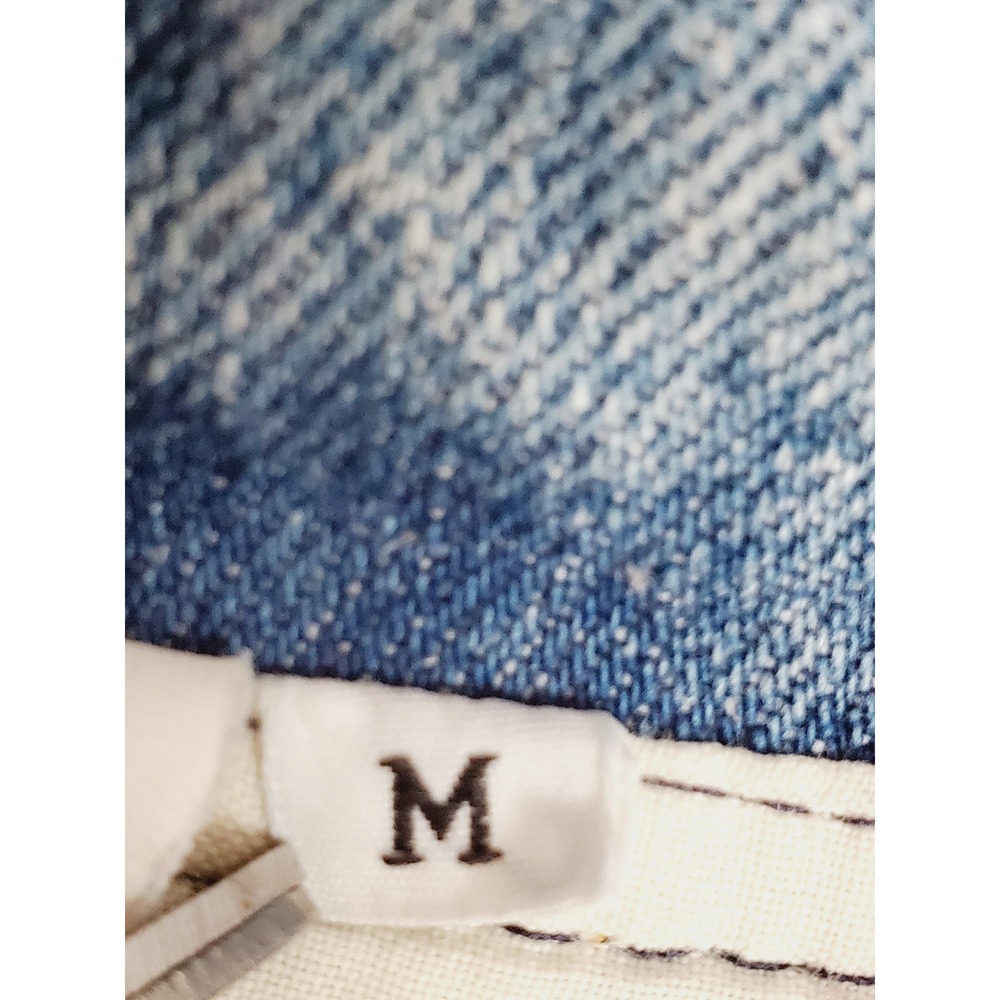 Guess Georges Marciano Denim Jacket Blue Vintage Zip Sleeve Bomber Size M - Picture 12 of 15
